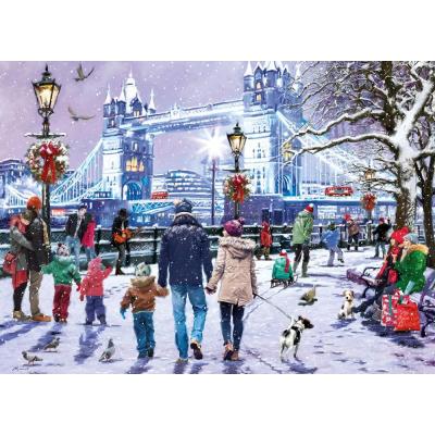 Billede af Macneil: Jul ved Tower Bridge, 1000 brikker