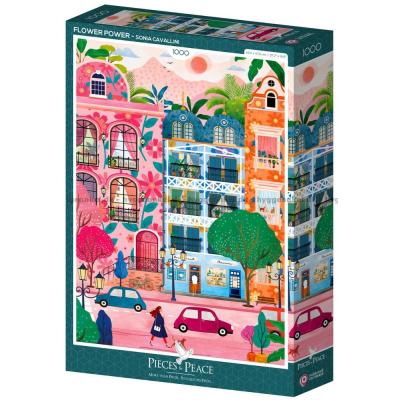 Billede af Blomstrende facader, 1000 brikker