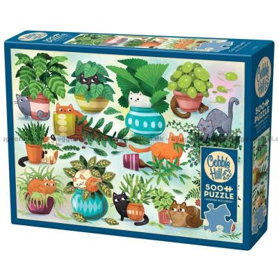 Billede af Poter blandt potteplanter, 500 brikker