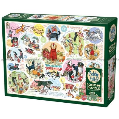 Billede af Glade hundedage, 1000 brikker