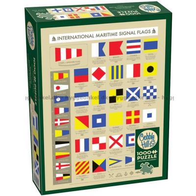 Billede af Internationale maritime signalflag, 1000 brikker