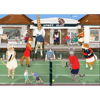 Billede af Dyrenes tennisklub, 500 brikker