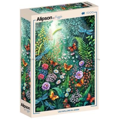 Billede af Sommerfugle i blomsteengen, 1000 brikker