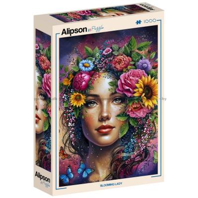 Billede af Farverig blomsterkvinde, 1000 brikker