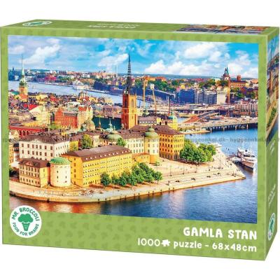 Billede af Stockholm: Gamla Stan i solskin, 1000 brikker