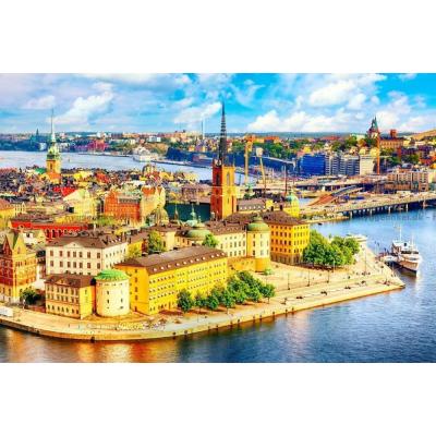 Billede af Stockholm: Gamla Stan i solskin, 1000 brikker
