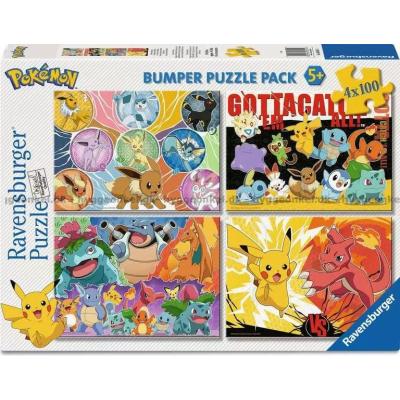 Billede af Pokemon, 4x100 brikker