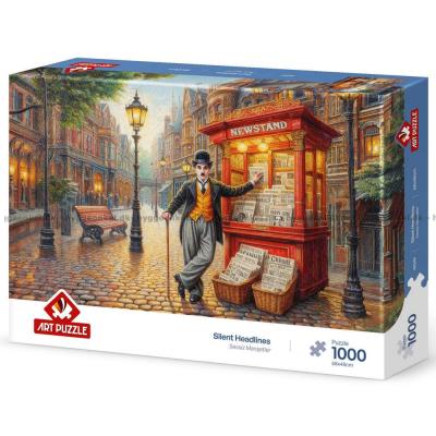 Billede af Chaplin i den morgenstille gade, 1000 brikker