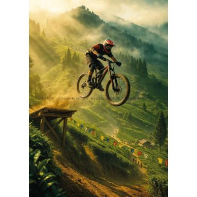 Billede af Mountainbikerens luft under hjulene, 1000 brikker