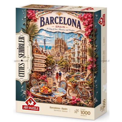 Billede af Storbyer i verden: Barcelona, 1000 brikker