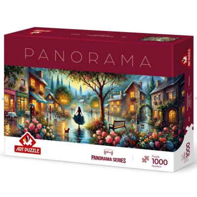 Billede af Aftenstemning i byen - Panorama, 1000 brikker