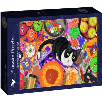 Billede af Kat blandt halloween fristelser, 1000 brikker