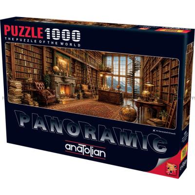 Billede af Stille stund i biblioteket - Panorama, 1000 brikker