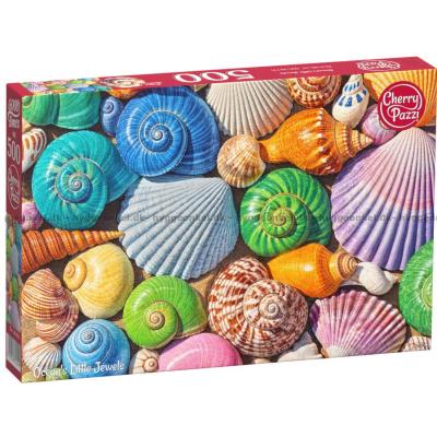 Billede af Farverige strandskaller, 500 brikker