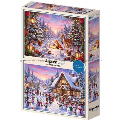 Billede af Vinterhygge og juleglæde, 2x500 brikker