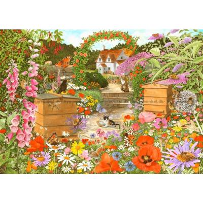 Billede af Hall: Blomsterflor og bistader, 1000 brikker