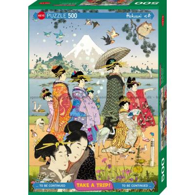 Billede af På gaden! Hokusai, 500 brikker