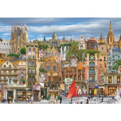 Billede af Gåtur i Barcelona, 1000 brikker