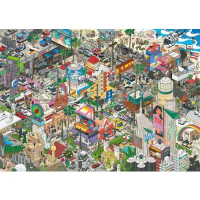 Billede af eBoy: Pixorama - Los Angeles, 1000 brikker