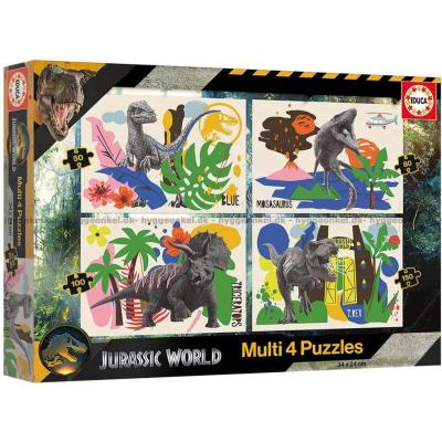 Billede af Jurassic World, 4 i 1, 50 brikker