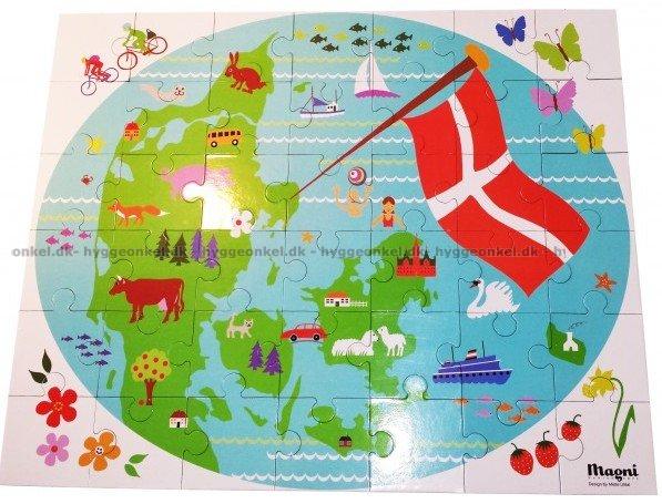 Danmarkskort, 42 brikker → Køb det billigt her.