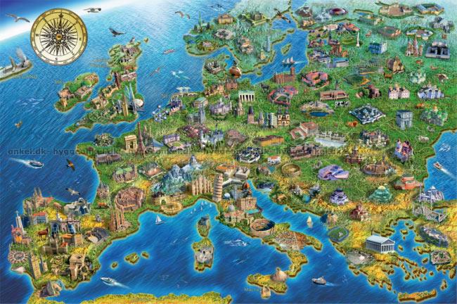 Kort Over Nordeuropa Kort over Europa, 1500 brikker købes billigt her. Kort Over Nordeuropa