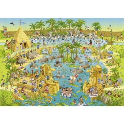 Billede af Degano: Funky Zoo - Ved Nilen, 1000 brikker