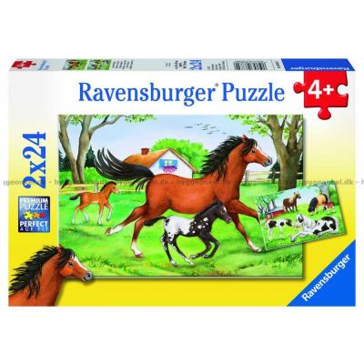 En verden af heste, 2x24 brikker