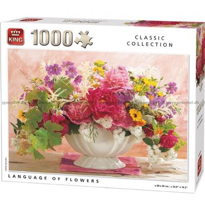Blomster-billede, 1000 brikker