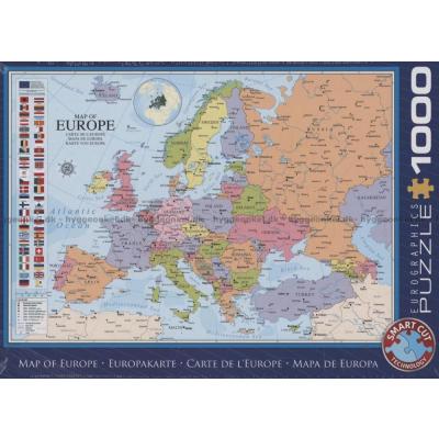 Europakort, 1000 brikker