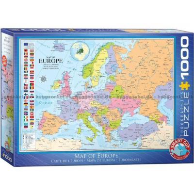 Europakort, 1000 brikker