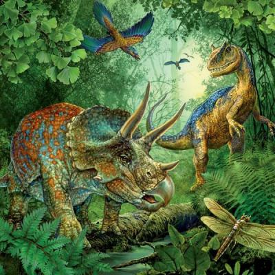 Billede af Dinosaurer, 3x49 brikker