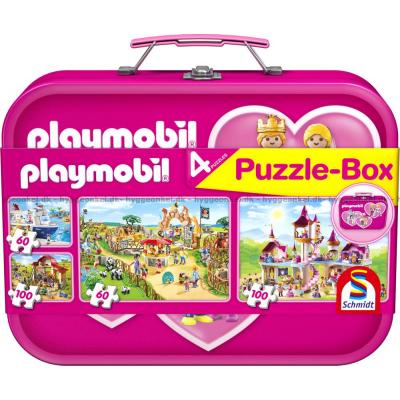 Playmobil: Metalæske - Lyserød, 2x60 2x100 brikker