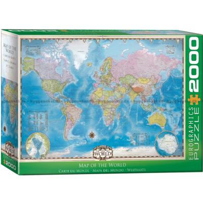 Geografisk verdenskort, 2000 brikker