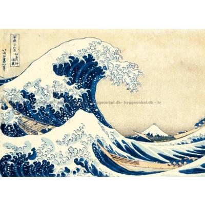 Billede af Hokusai: Kanagawe - Den store bølge, 1000 brikker