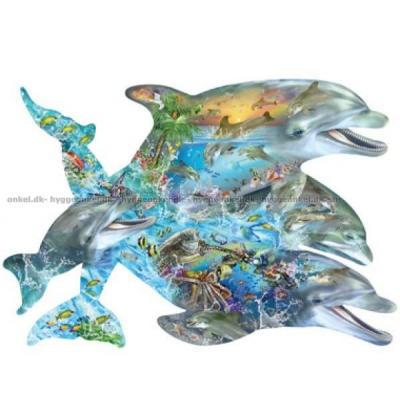 Schory: Delfinernes sang - Formet motiv, 1000 brikker