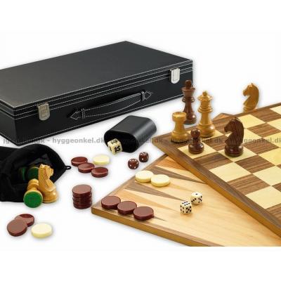 Billede af Skak - backgammon - dam: 34 cm - Fra Gibsons