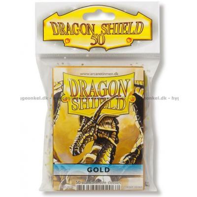 Sleeves: Dragon Shield - Gold - 50 stk 63 x 88 mm