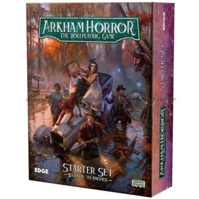 Billede af Arkham Horror: Welcome to Promise set oppefra