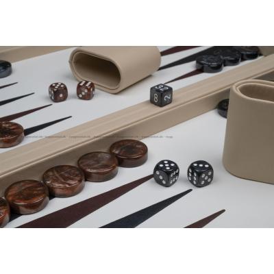 Billede af Backgammon: 46 cm - beige - fra Philos