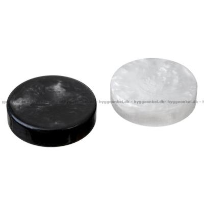 Billede af Backgammon: Ekstra brikker 34 mm (sorte og hvide)