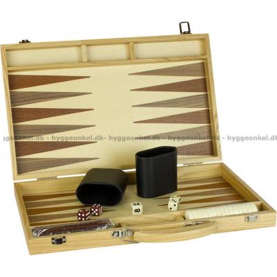 Billede af Backgammon: 38 cm - i træ - fra Gibsons