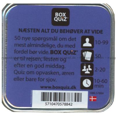 Bagsiden af æsken