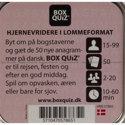 Bagsiden af æsken