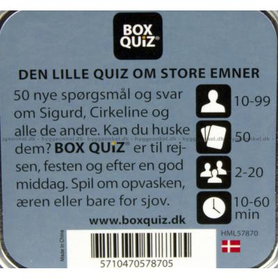 Bagsiden af æsken