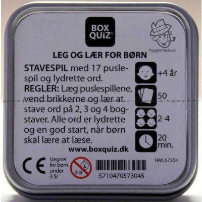 Bagsiden af æsken