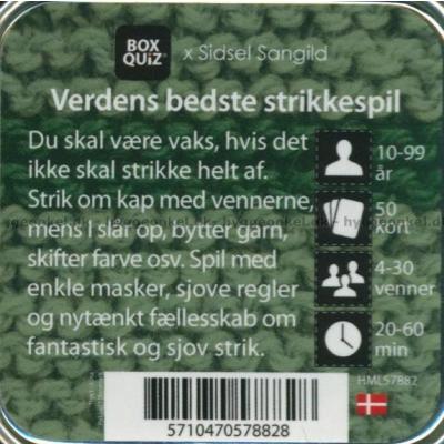 Bagsiden af æsken