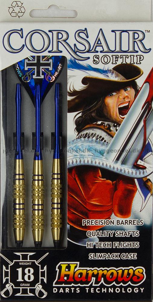 Fléchettes Harrows Corsair pointe nylon Bleu 18gr-9598