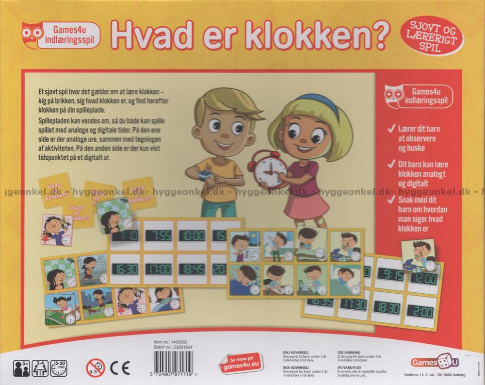 Hvad er klokken? → det i dag! - UDGÅET!!!