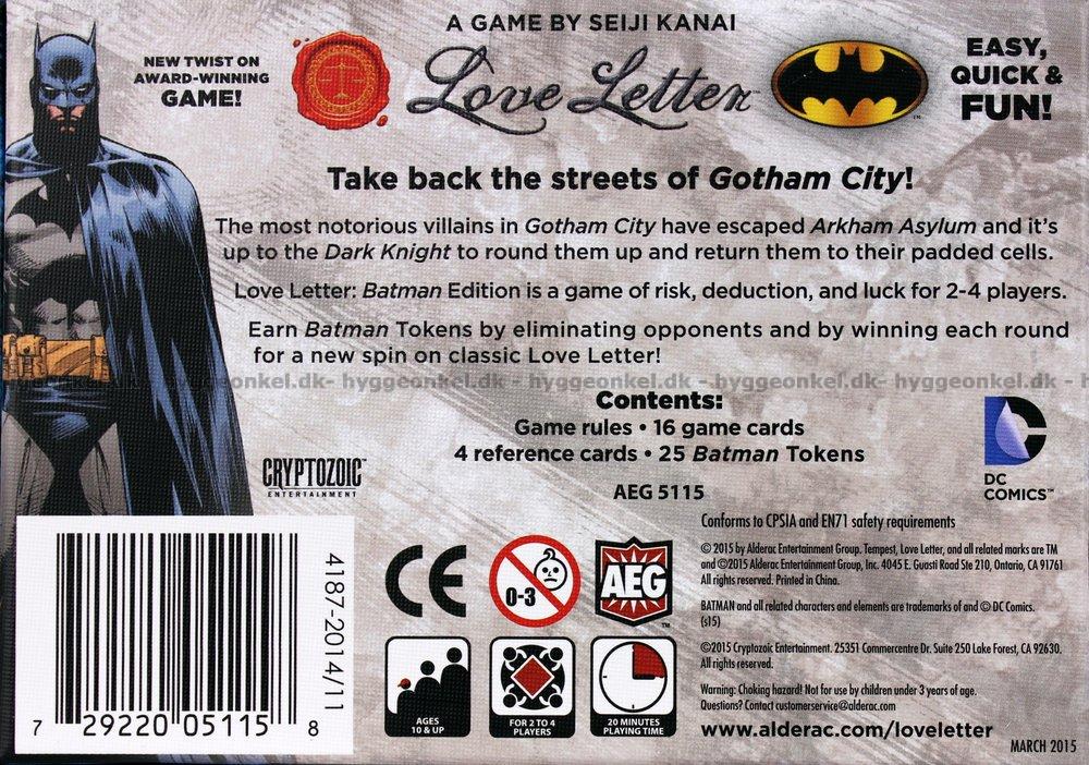  K b Love Letter Batman Billigt UDG ET 